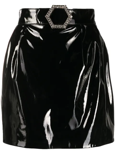 Philipp Plein patent mini skirt