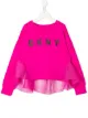 الصورة 1 من Dkny Kids سويت شيرت بجزء شبك وشعار الماركة