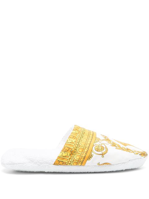 Versace Medusa print slippers