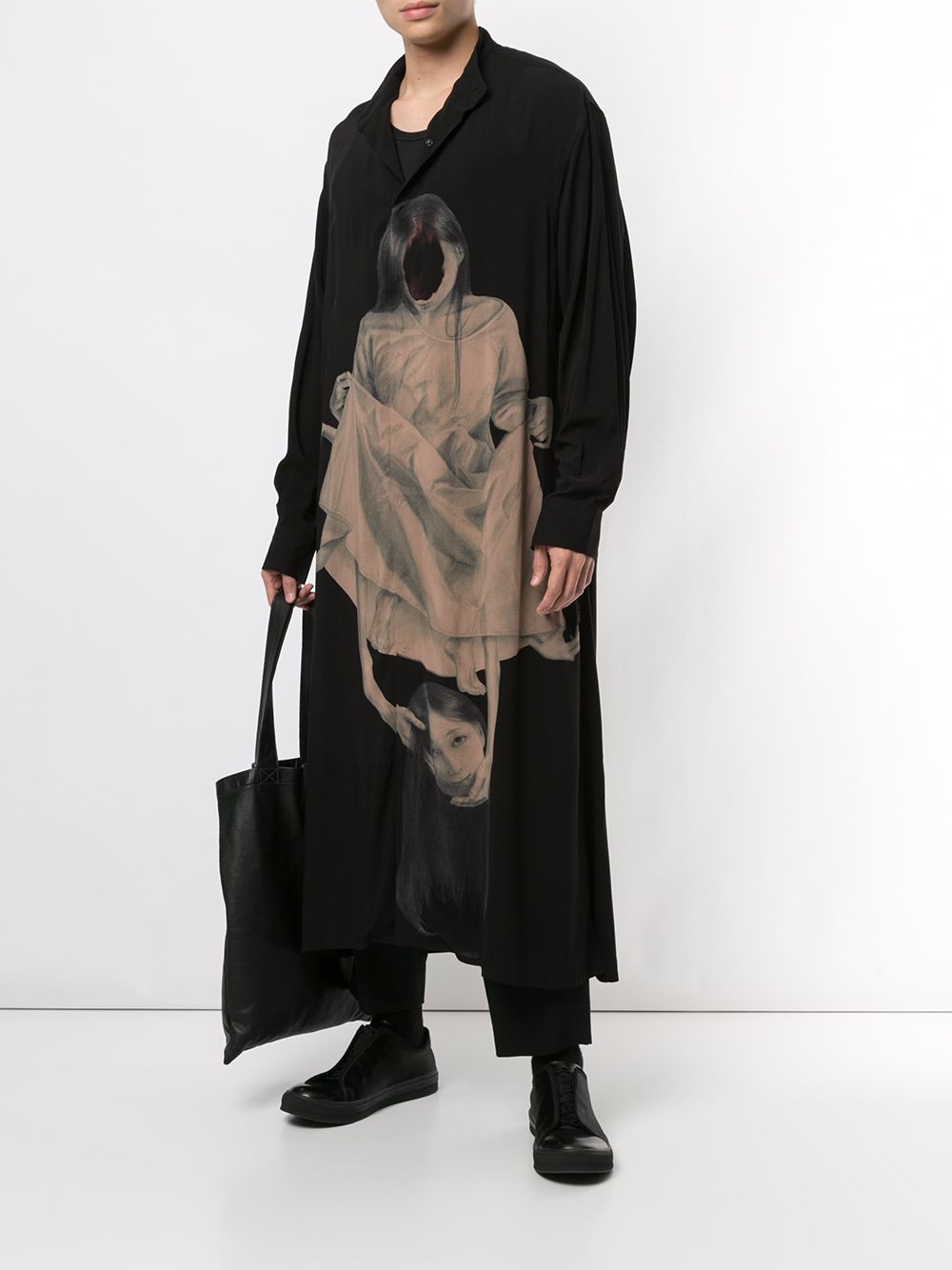 фото Yohji yamamoto длинная рубашка