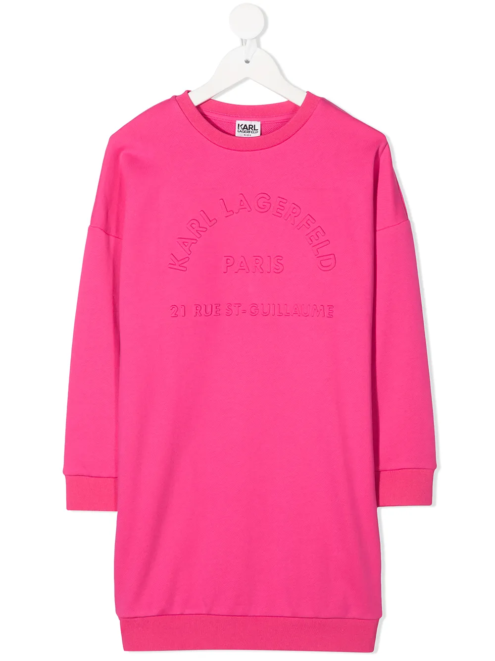Karl Lagerfeld Kids платье-толстовка с вышитым логотипом