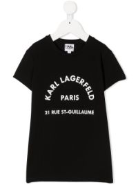 ＜Farfetch＞ 29%OFF！Karl Lagerfeld Kids ロゴ Tシャツ - ブラック画像