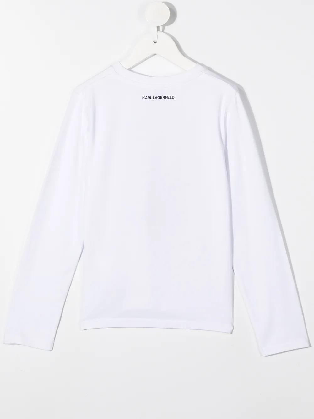 Karl Lagerfeld Kids Top met luipaardprint - Wit
