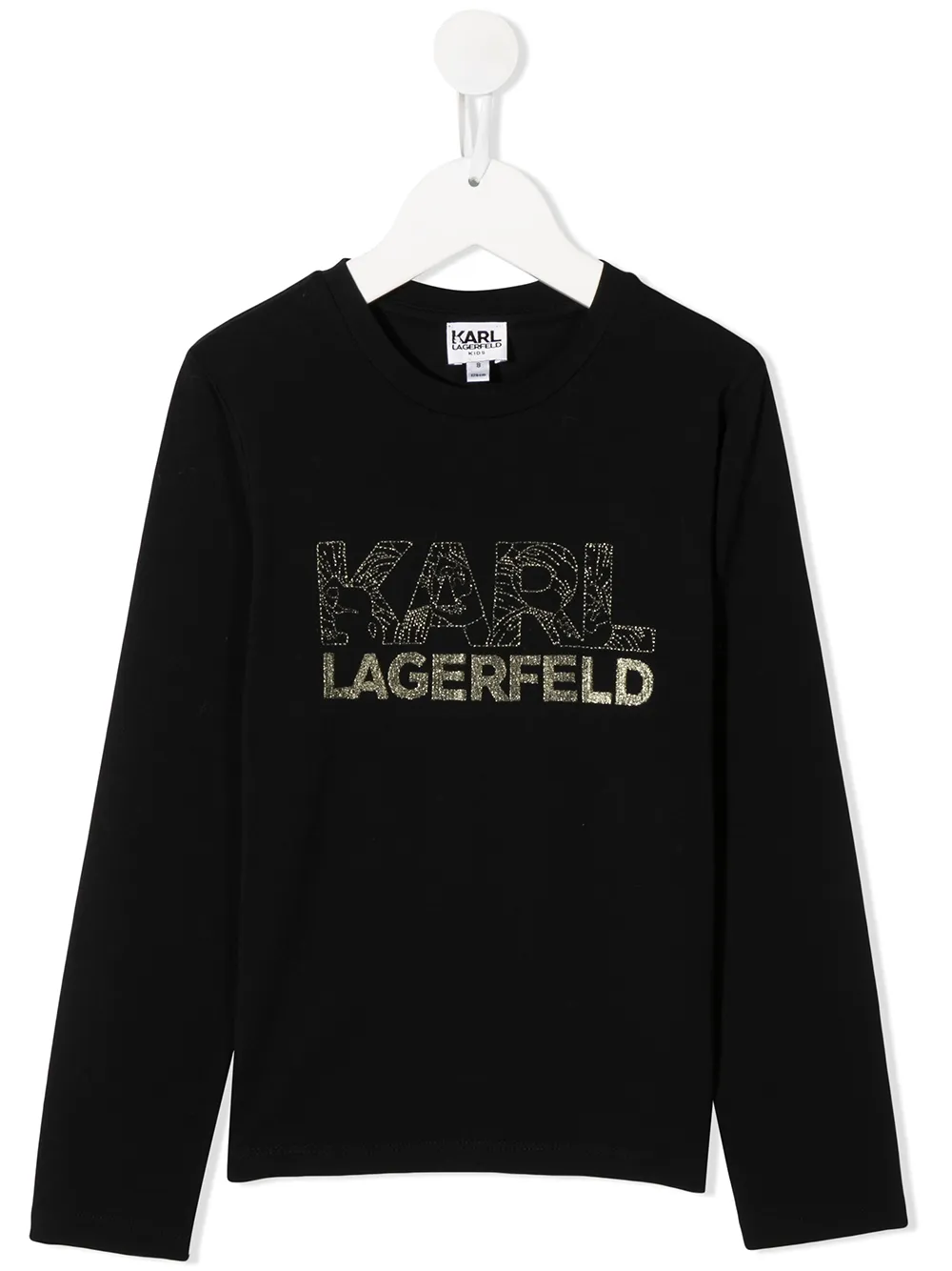 

Karl Lagerfeld Kids glitter logo sweatshirt - Black