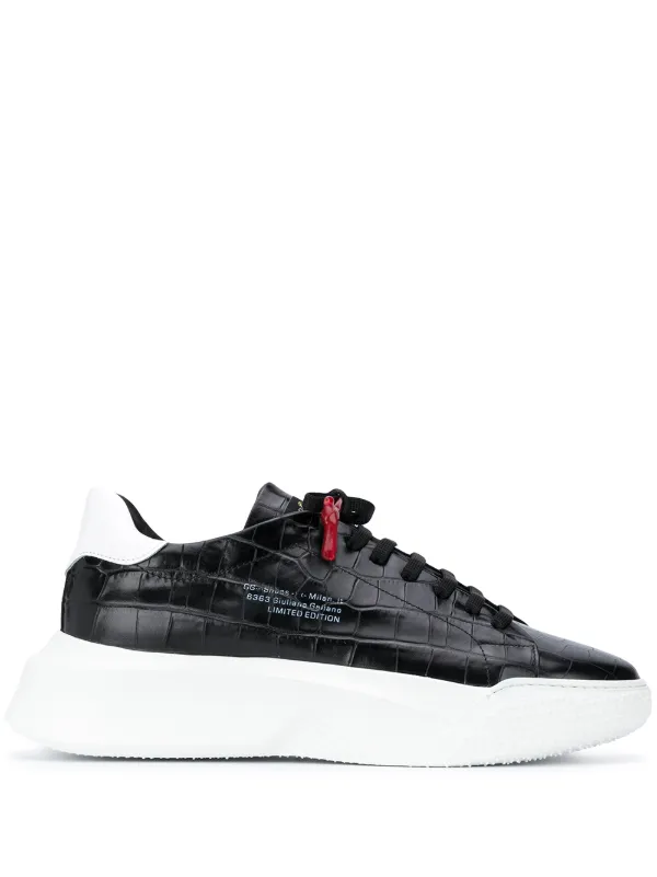 crocodile-embossed Nemesis sneakers 