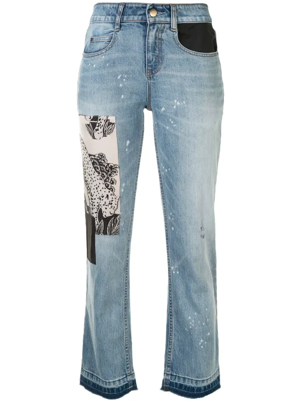 embellished cropped jeans