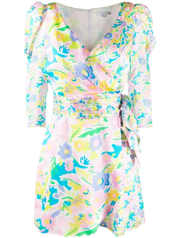 neon floral dress