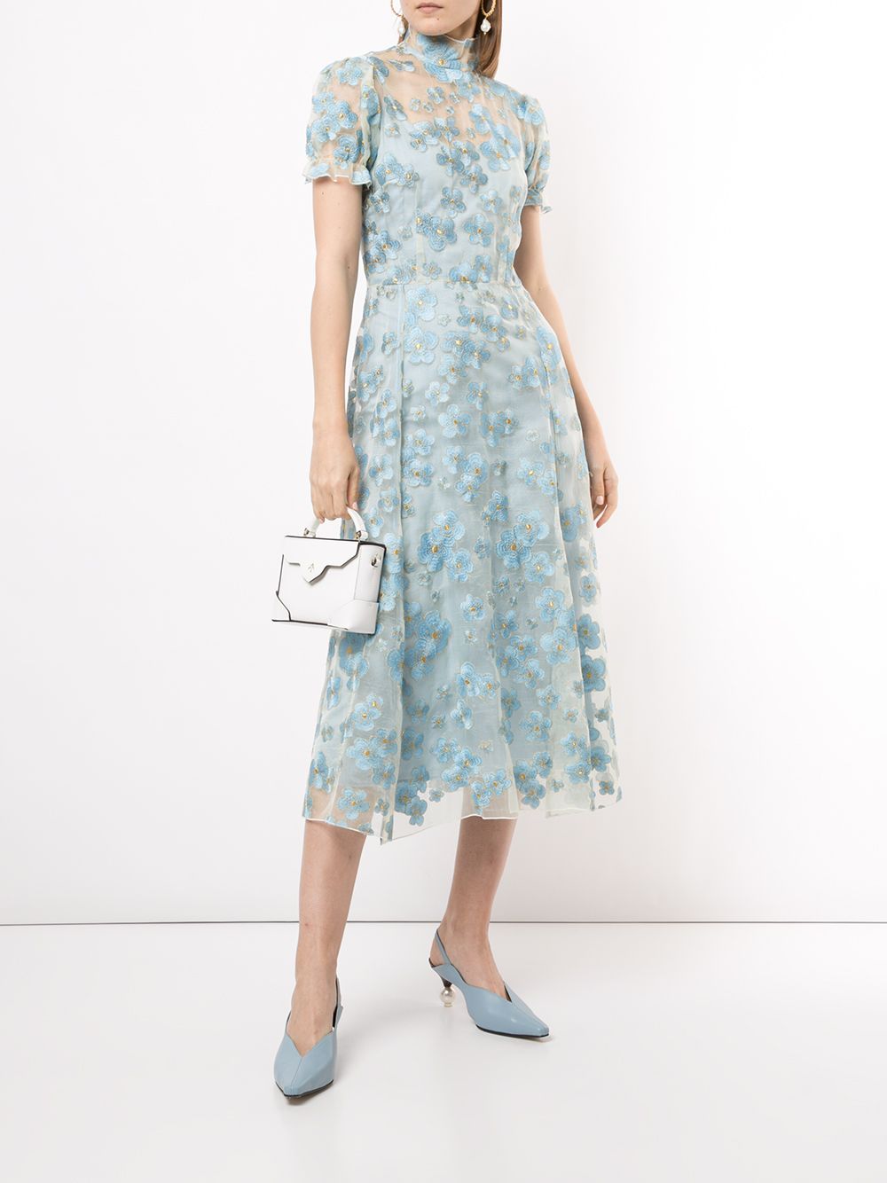 Macgraw Porcelain Floral Embroidered Dress - Farfetch