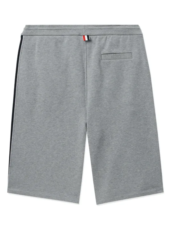 Thom Browne Signature Stripe Track Shorts | Grey | FARFETCH Thom Browne Signature Stripe Track Shorts | Grey | FARFETCH