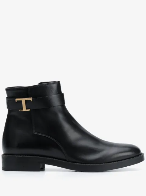 Tod's Ankle boot de couro com fivela