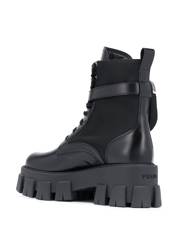 belted combat boots