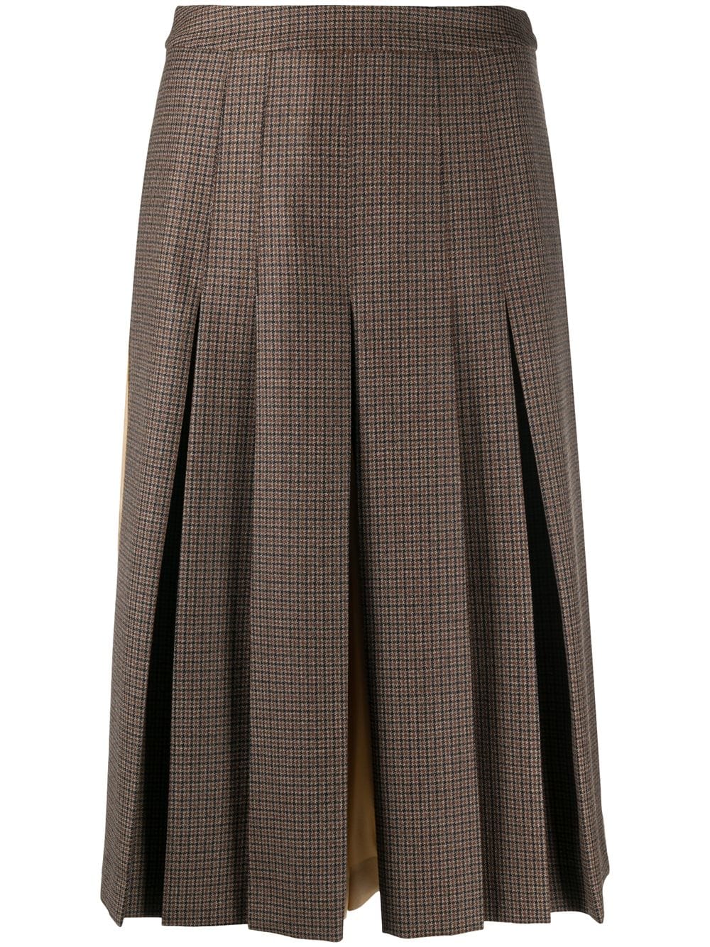 фото Maison margiela плиссированная юбка с контрастной вставкой