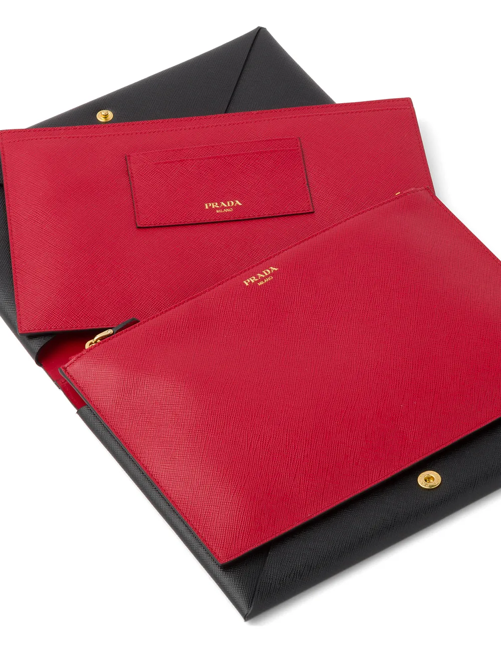 Prada Porta documentos Grande Com Placa De Logo Farfetch