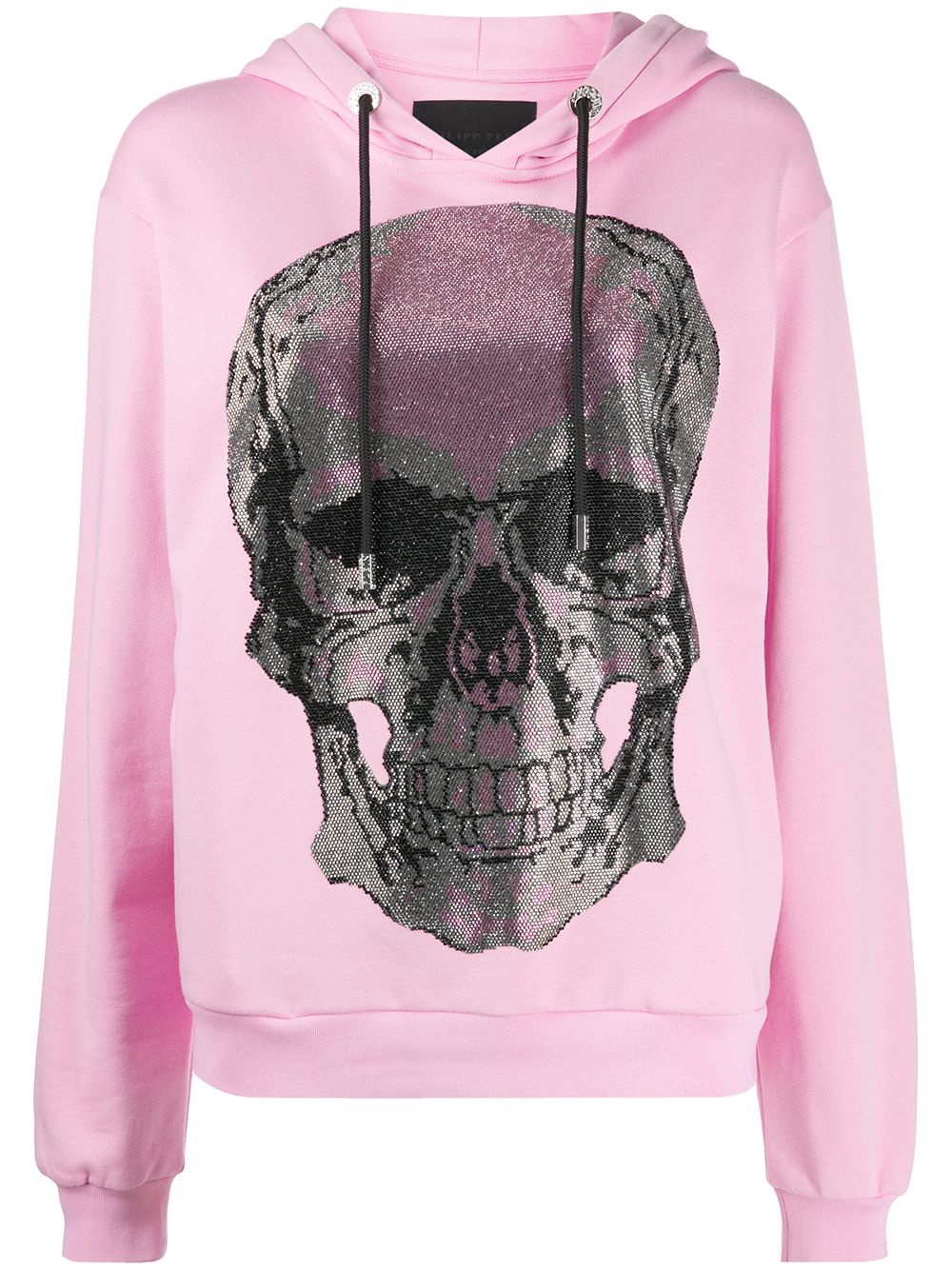 фото Philipp plein худи с декором skull из стразов