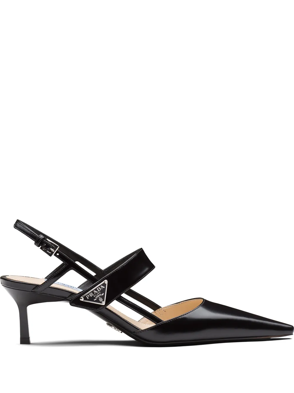 Image 1 of Prada patent leather slingbacks