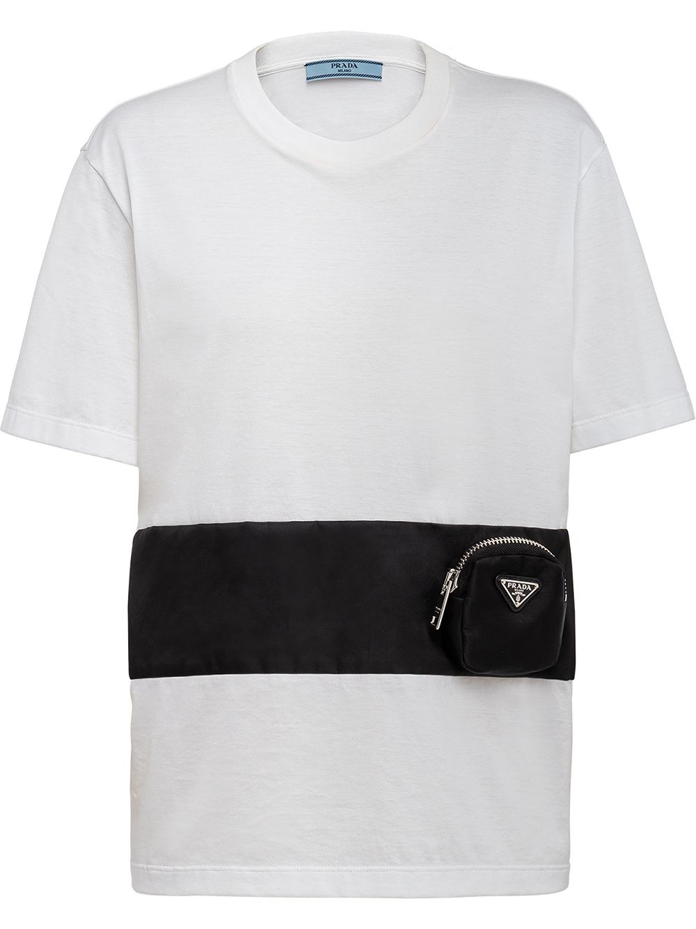 zip-pocket cotton T-shirt