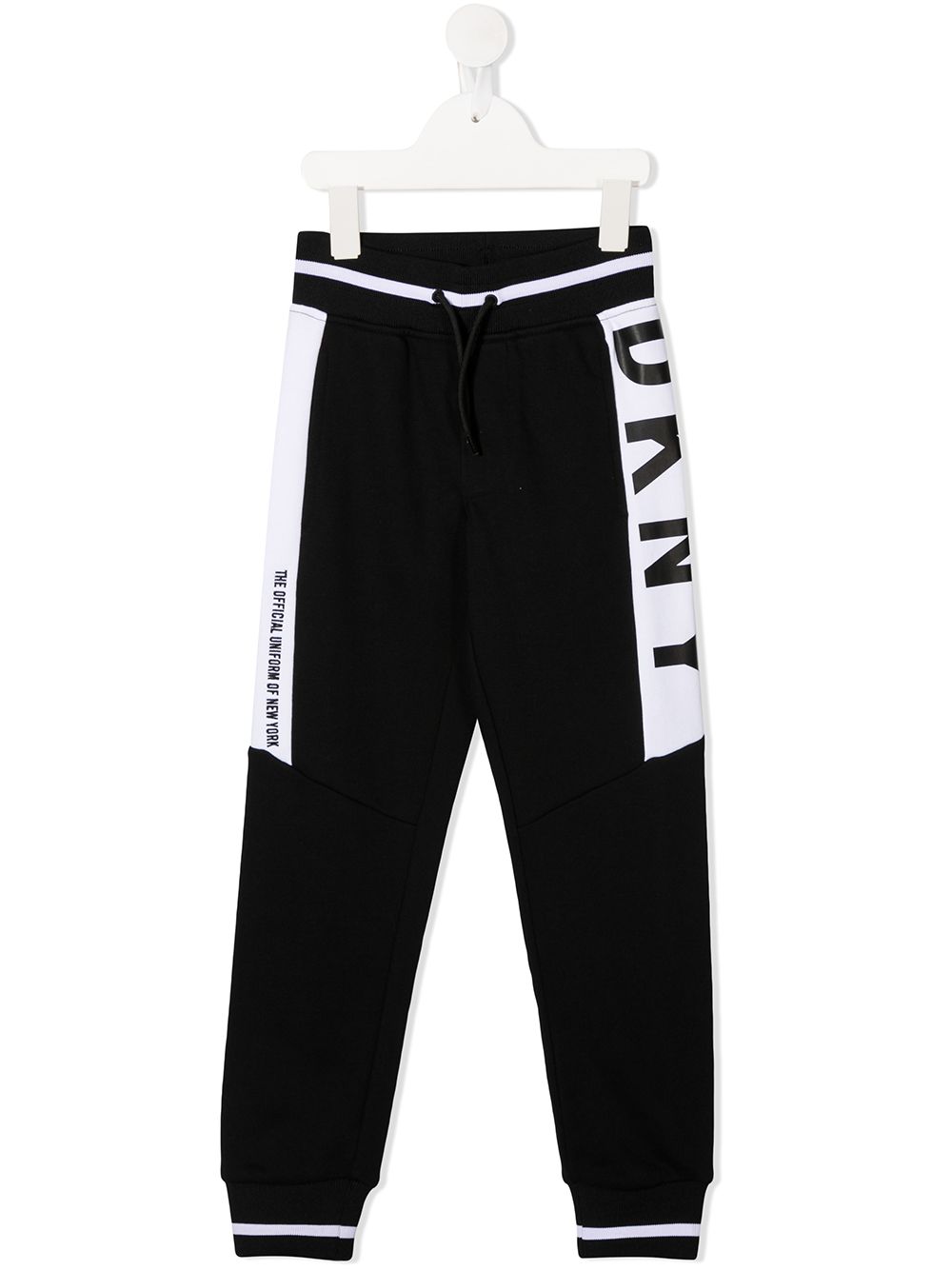 Shop Dkny Logo Print Track Pants In Black