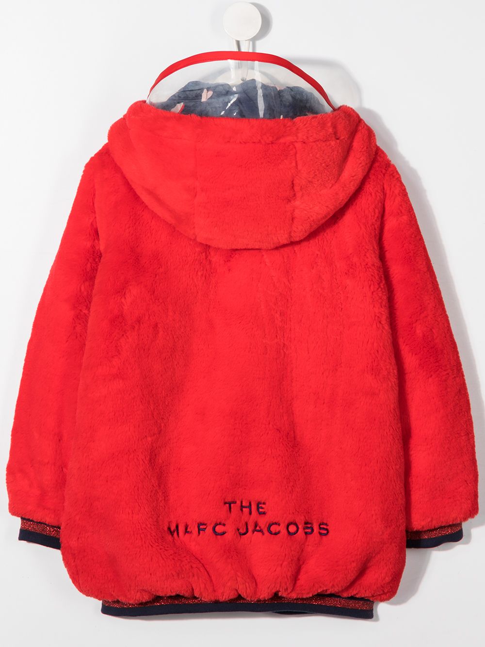 фото The marc jacobs kids двустороннее пальто с капюшоном и принтом