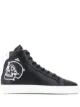 Image 1 of Philipp Plein embroidered skull high-top sneakers