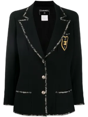 Chanel Pre-Owned بليزر بزينة صوف