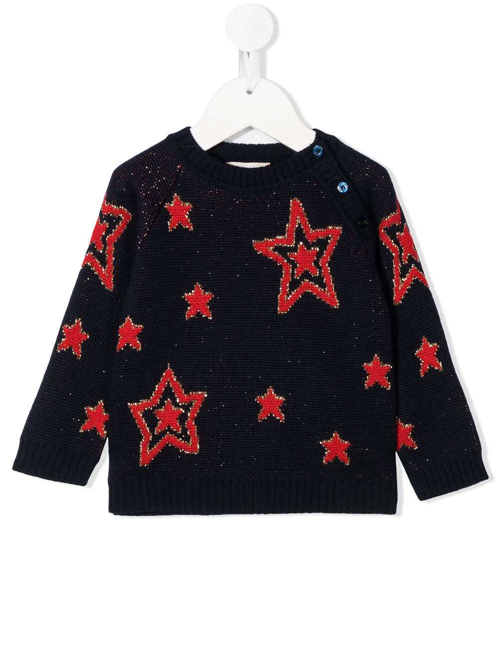 

Gucci Kids suéter con motivo de estrellas - Azul