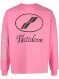 We11done logo print crewneck sweatshirt - Pink