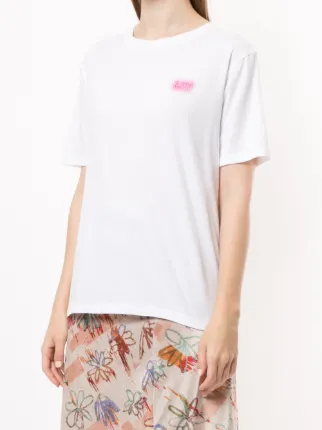 logo print short-sleeved T-shirt展示图