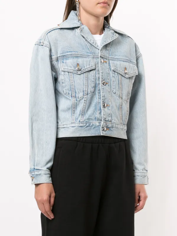 alexander wang cropped denim jacket