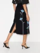 Prada floral-print midi skirt