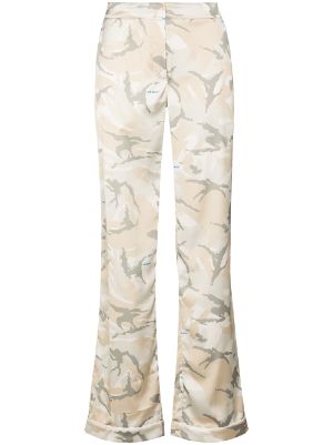 womens white flared trousers