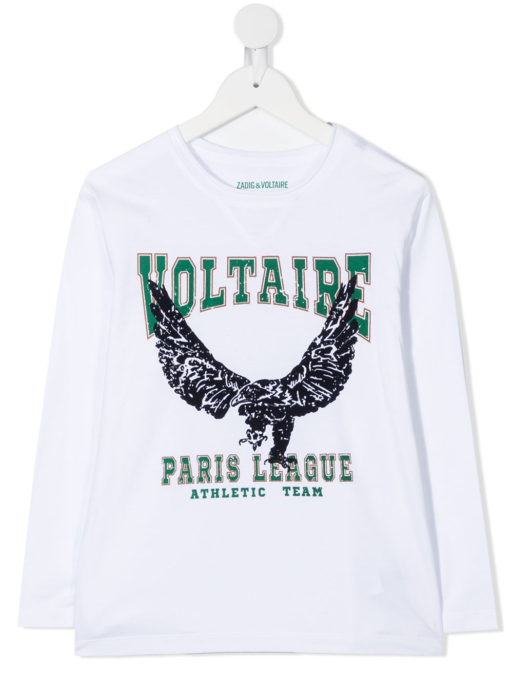 фото Zadig & voltaire kids logo print long sleeve t-shirt