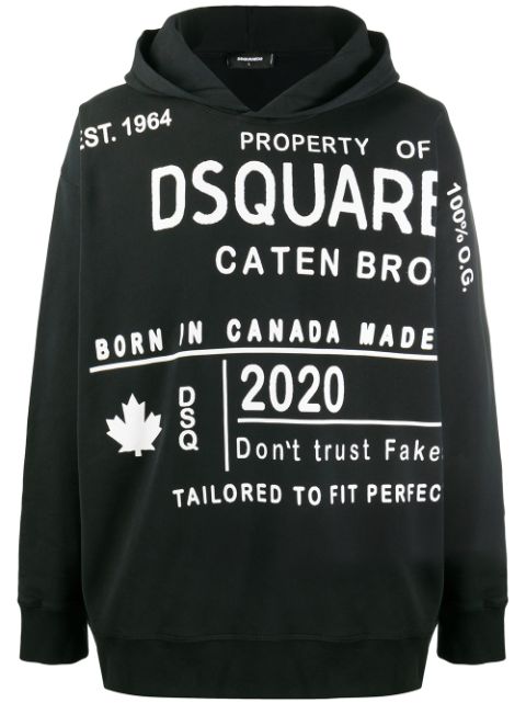 DSQUARED2 printed hooded sweatshirt Men