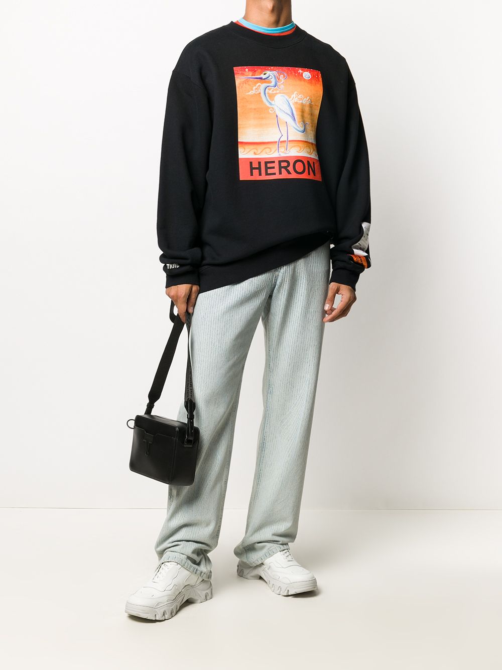 фото Heron preston толстовка оверсайз с принтом