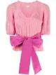 الصورة 1 من RedValentino كنزة مضلعة مزينة بربطة