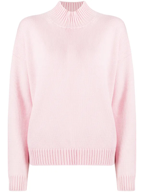 high neck pink jumper