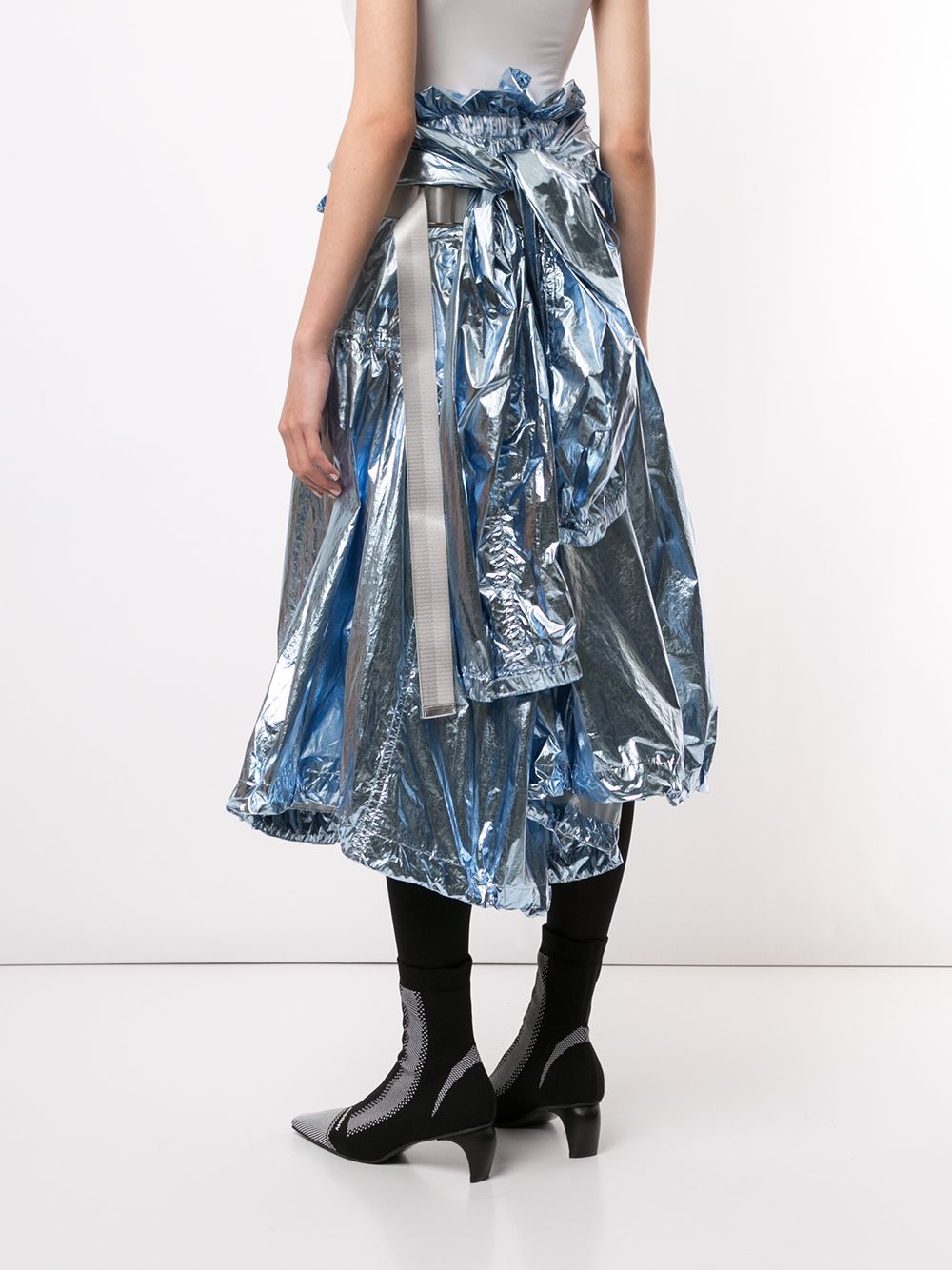 фото Juun.j юбка со сборками и эффектом металлик