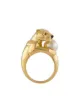 Cartier pre-owned 18kt yellow gold Panthère pearl ring