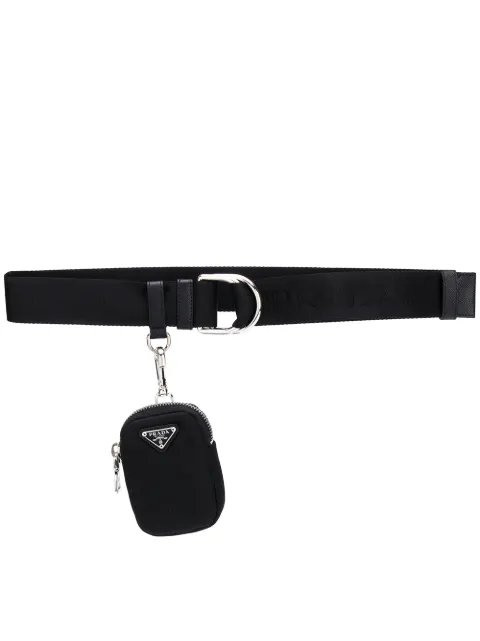 Prada 더블 링 파우치 디테일 벨트