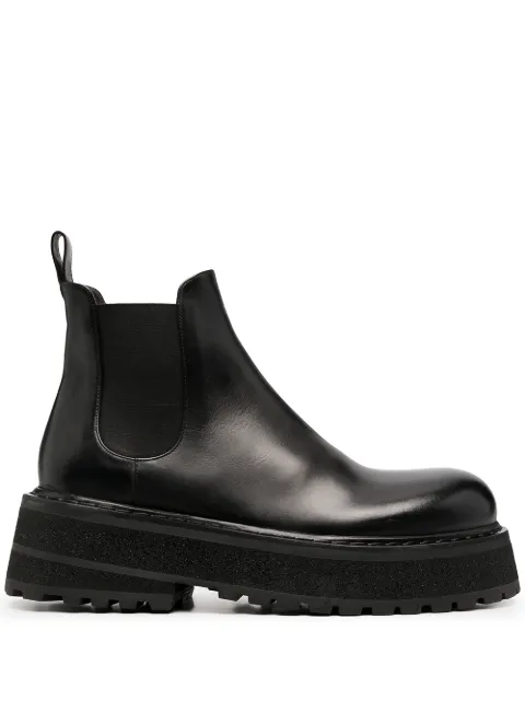chunky sole leather boots men