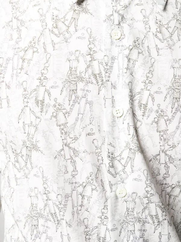 Camisa con estampado de robots Prada por 607€ Compra Camisa con estampado de robots Prada por 607€ Compra