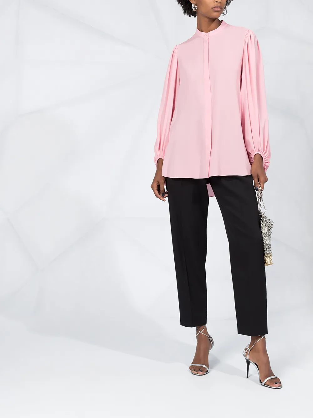 Alexander McQueen Kraagloze blouse - Roze