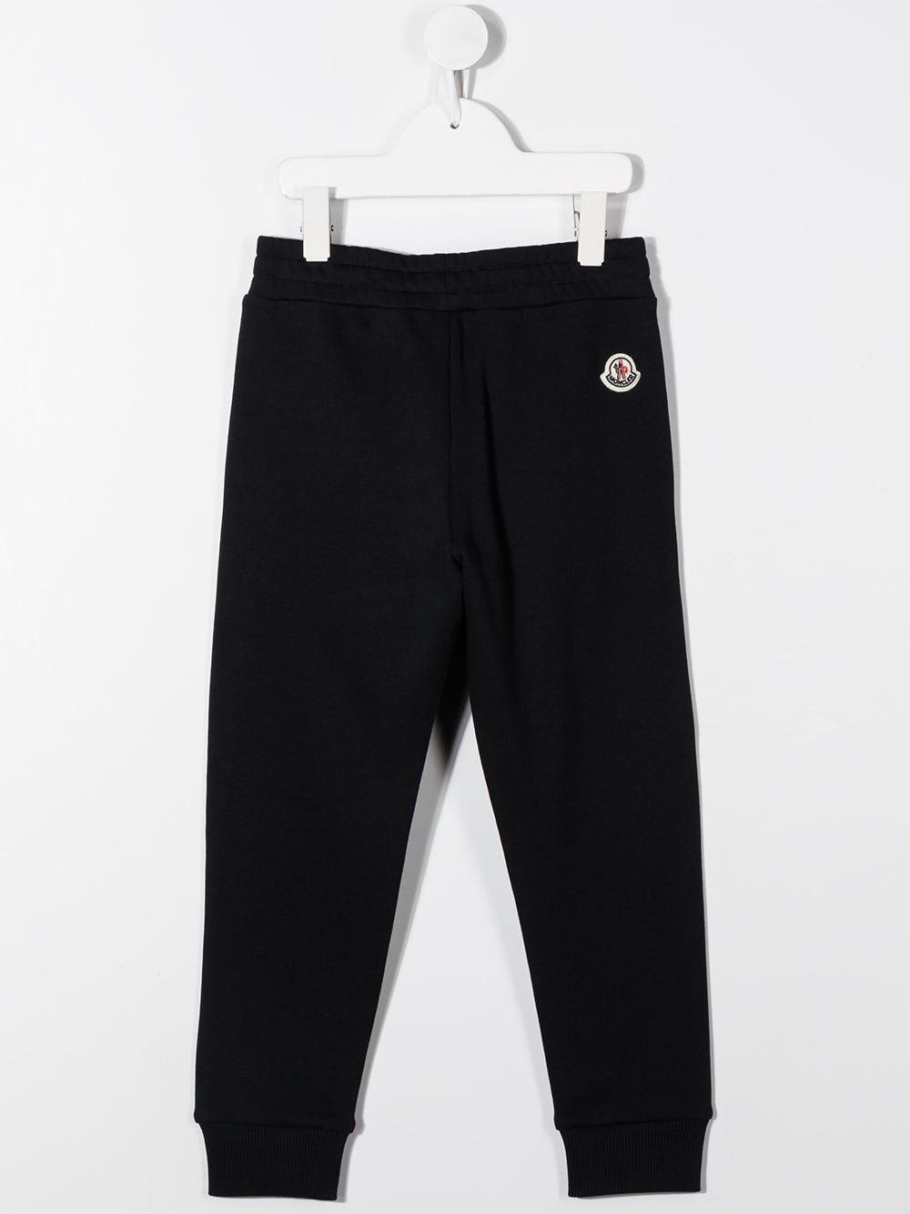 Shop Moncler Cotton Track Pants In Blue