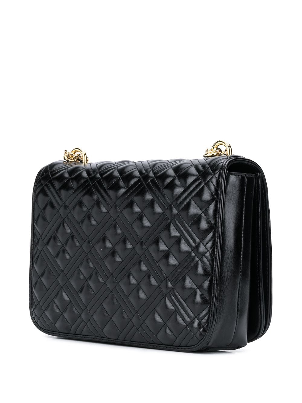 Love Moschino Quilted Logo Plaque Shoulder Bag - Farfetch