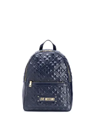 Shop blue Love Moschino quilted logo 