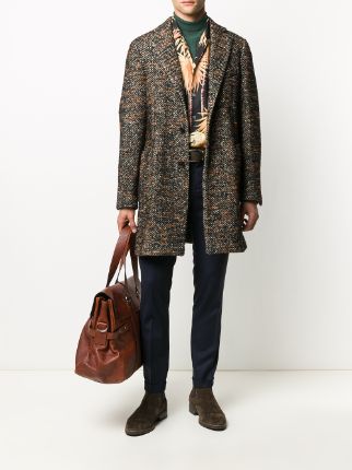 chevron knit tailored coat展示图