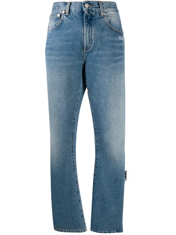 white loose jeans