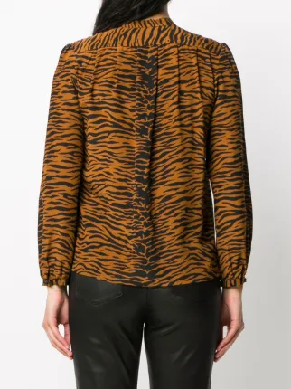 tiger print blouse展示图