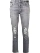 Image 1 of 7 For All Mankind distressed cropped jeans