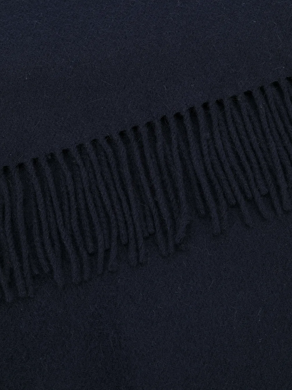 Pre-owned Saint Laurent Woven Fringed Scarf In Blue