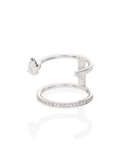 Repossi Serti Sur Vide 18kt white gold diamond ring